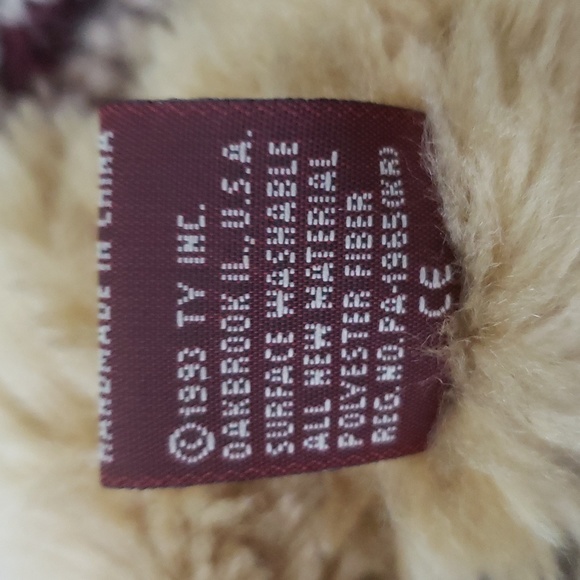 Chelsea, 9" Ty Attic Treasure Teddy Bear 🧸 Red/Beige Striped Sweater, NWT - Picture 7 of 11